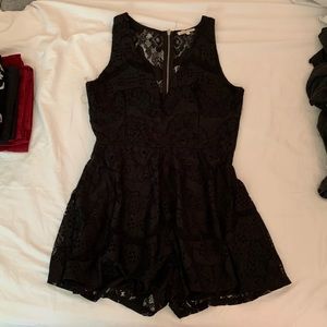 Charlotte Russe Black Lace Romper